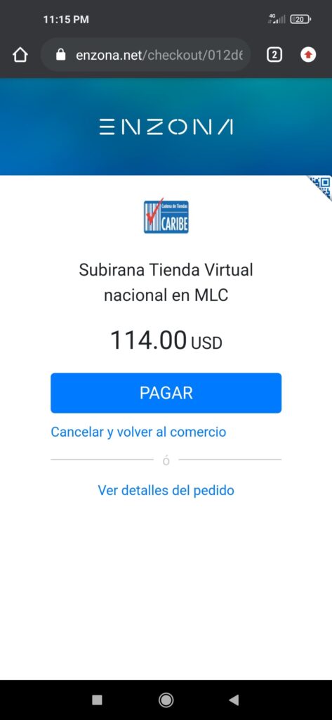 Pagar con MLC en la Tienda virtual Subirana