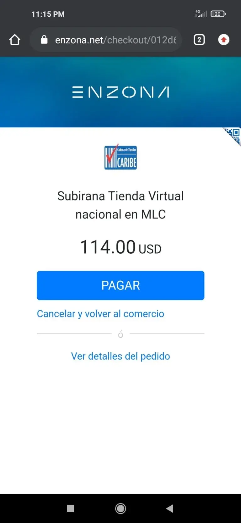 Pagar con MLC en la tienda virtual Subirana