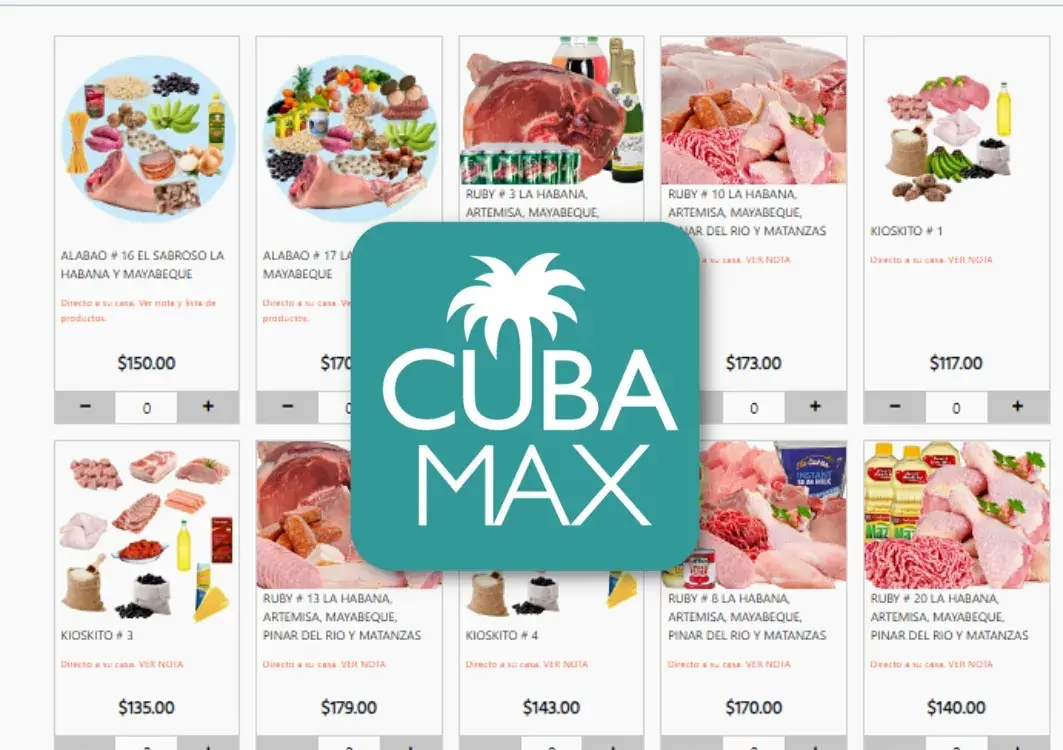 enviar combos de comida con Cubamax a Cuba